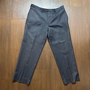 Lauren Ralph Lauren Men's Black Wool Cashmere Pleated Cuffed Dress Pants 34 x 30